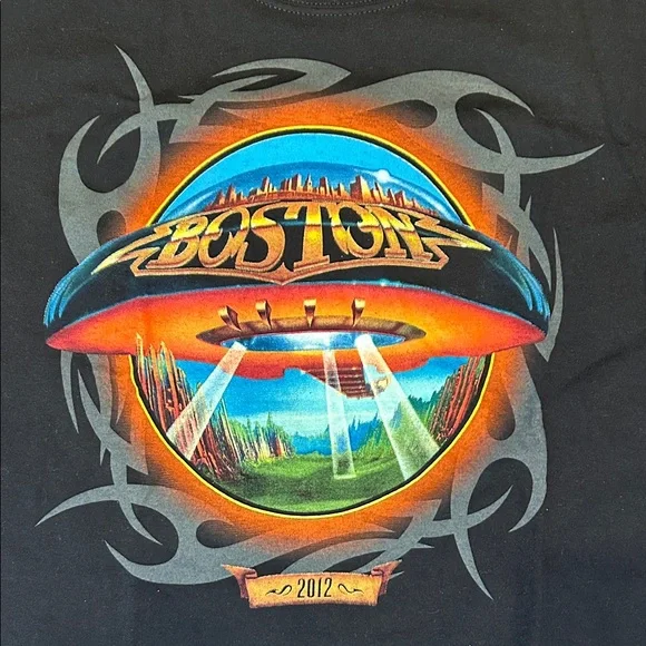 Unisex Black Boston Concert 2012 T-Shirt - Size Small, NWOT - Picture 3 of 8